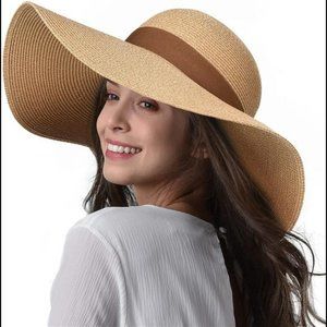 Sun Straw Hat Wide Brim Summer Hat Floppy Beach Hats for Women